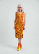 Mandra Bodycon Split Leg Midi Dress